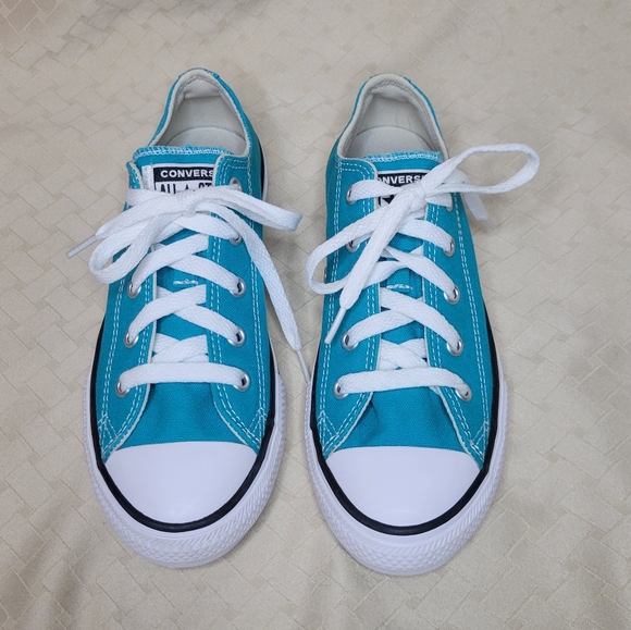 Converse Other - Converse Chuck Taylor teal blue green low top lace up youth kids sneakers size 2
